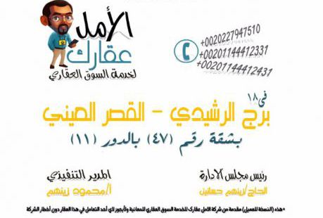 شقة للإيجار فى قصر النيل - القاهرة
