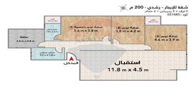 شقة للإيجار فى قسم الرمل - الإسكندرية